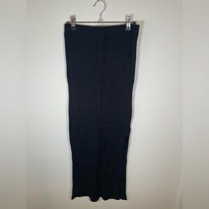 ASOS Design Black Rib Knit Sweater Midi Skirt